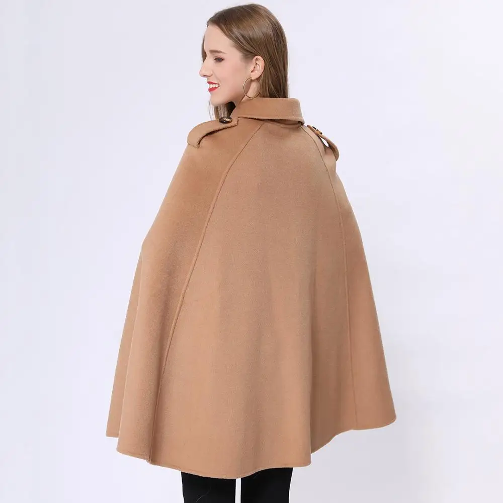 Janefur novos produtos real pele de raposa bolso oversize poncho casaco cashmere inverno moda feminina elegante senhoras pele cape xale