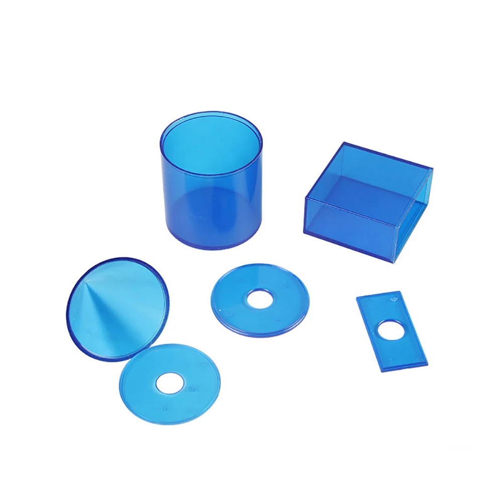 12Pcs/Set Transparent 3D Geometric Solids Model Detachable Teaching Aids Toy Educational Kits for Childre Teaching Resource Tool