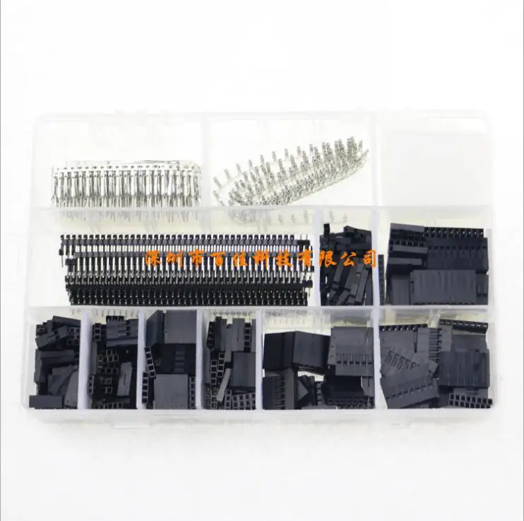 1450 Buah 2.54Mm Kit Perumahan Konektor DuPont dengan Kepala Pin