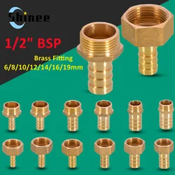 Brass Pipe Fitting 6/8/10/12/14/16mm Hose Barb Tail 1/8