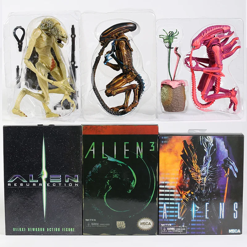 NECA Alien Resurrection Deluxe Newborn / Dog Alien / Red Alien  7