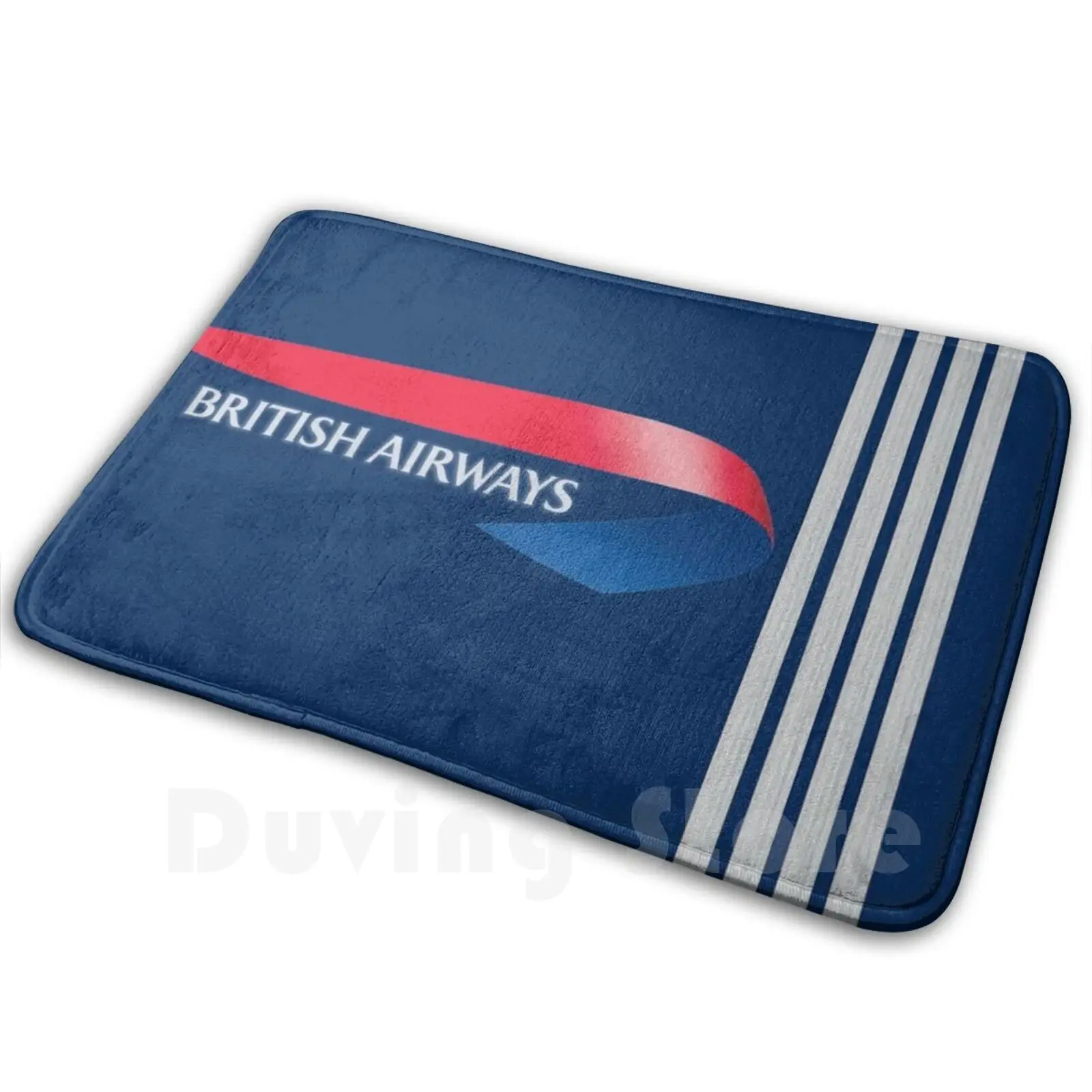 British Airways Carpet Mat Rug Cushion Soft British Airways Aviation Plane Airplane Airplane Fly Flying Pilot Captain