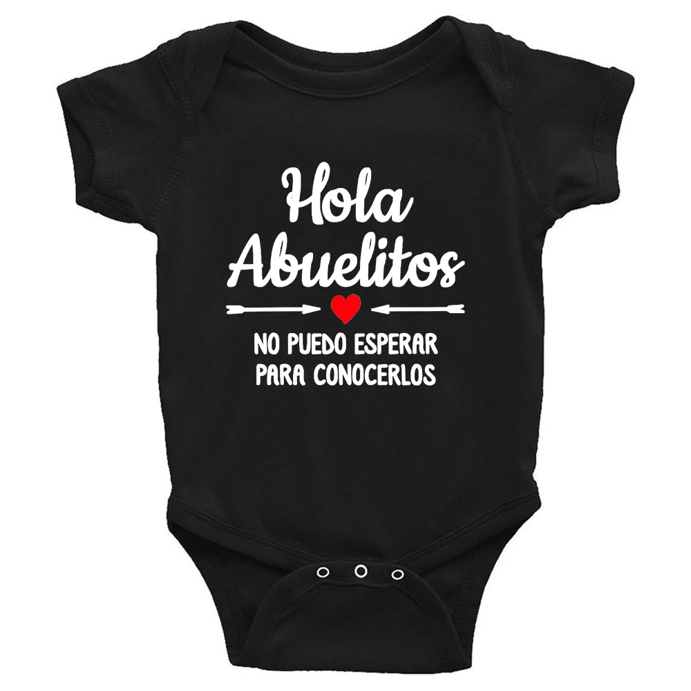 Hola Abuelita Newborn Bodysuit Spanish Pregnancy Announcement To Grandma Toddler Infant Jumpsuit No Puedo Esperar Para Conocerte