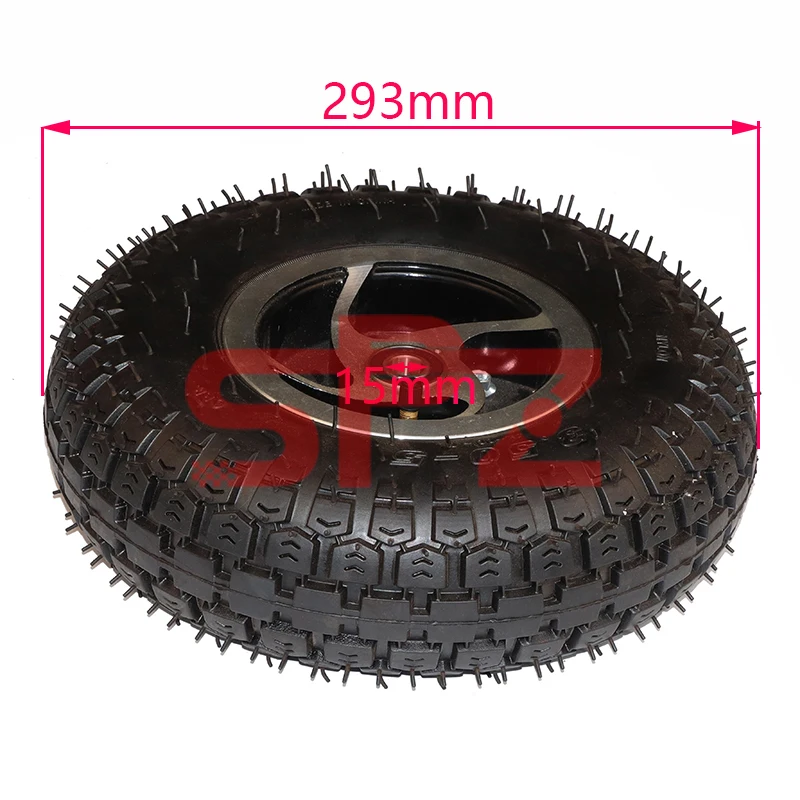 3.50-5 tires with 15MM aluminum alloy wheels for warehouse trolleys, old mopeds, karts, mini ATVs, refueling scooters