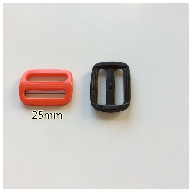 20mm / 25mm 20pcs Plastic Curved Tri Glide Slider Adjustable Ring Buckles Outdoor Backpack Straps Dog Collar Accessories