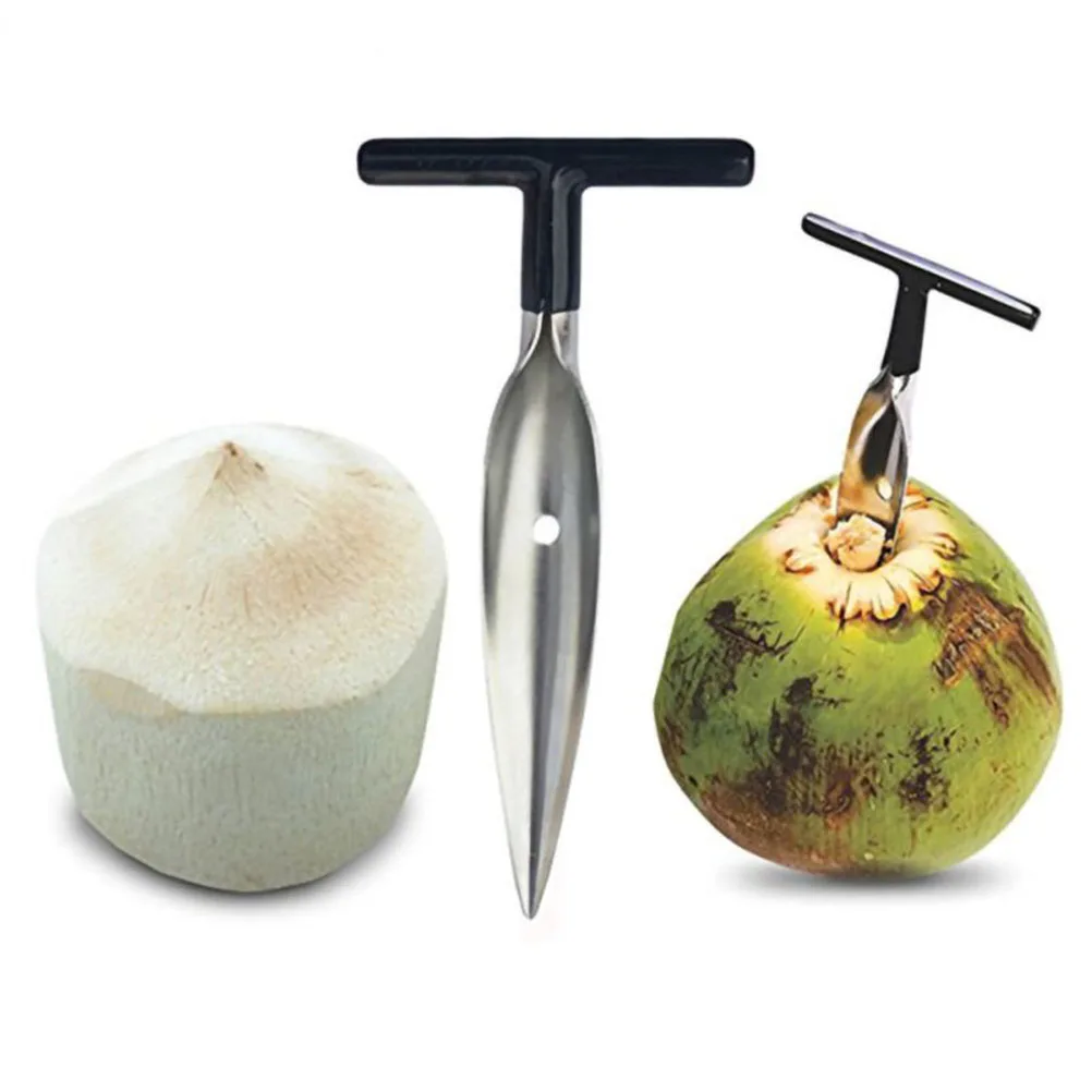 Stainless Steel Coconut Opener Open Coconut Shovel Coconut Punch Tool Open Coconut Drill Empty Tool