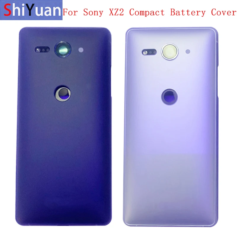 Battery Cover Back Glass Rear Door Housing Case For Sony Xperia XZ2 Compact Back Battery Cover with Rear Camera Frame Lens