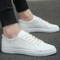 White Sneakers Boys Sport Shoes 2021 Spring Classic Shoes Men Casual Sneakers Canvas Shoes Men's Flat Boys Running Shoes