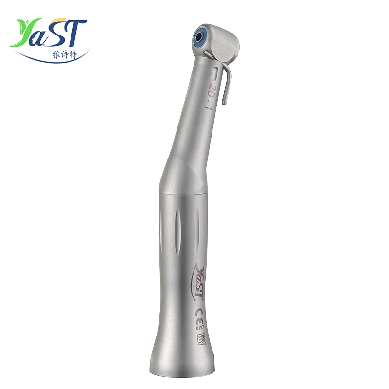 YAST Dental Low Speed Handpiece 20:1 Reduction Implant Surgery Contra Angle Stainless Steel Low Speed Handpiece