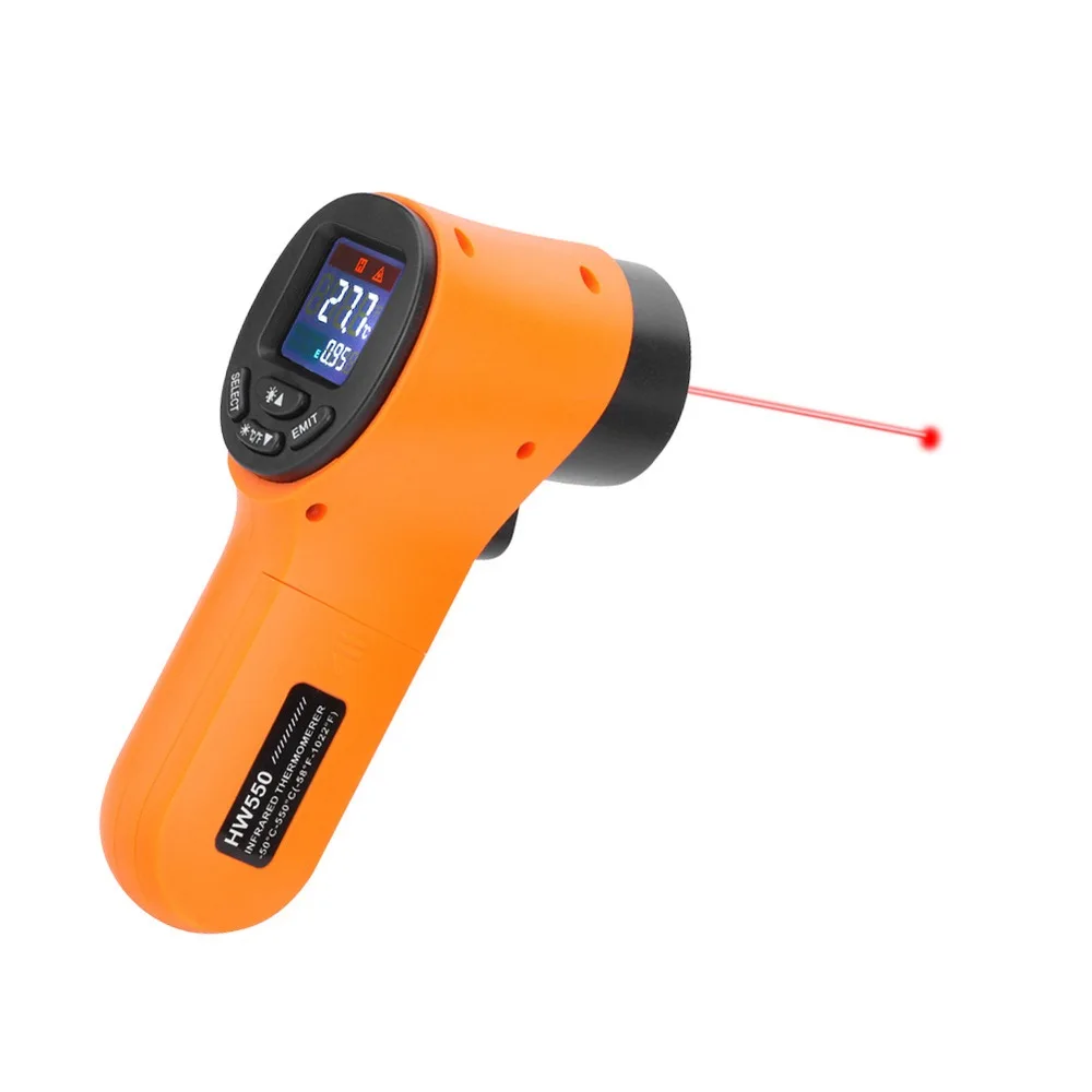 Non-Contact Laser -50~550℃ Infrared Industrial Thermometer Infrare Pyrometer IR Laser Temp Meter Industrial Pyrometer Point Gun