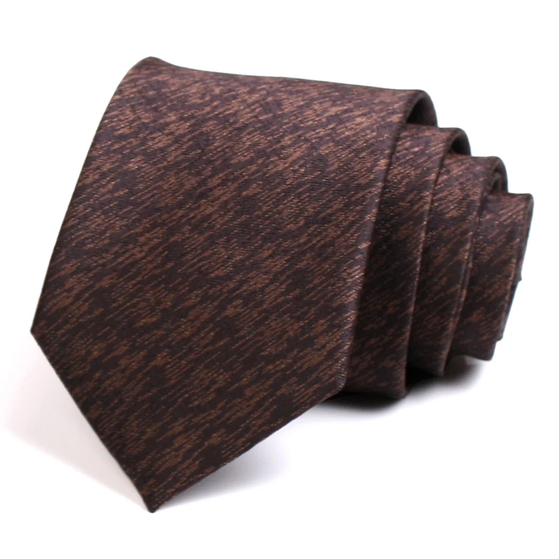 

New Design Gentleman Tie Men's High Quality Business Suit Work Necktie 8CM Wide Brown Ties For Men Fashion Formal Neck Tie