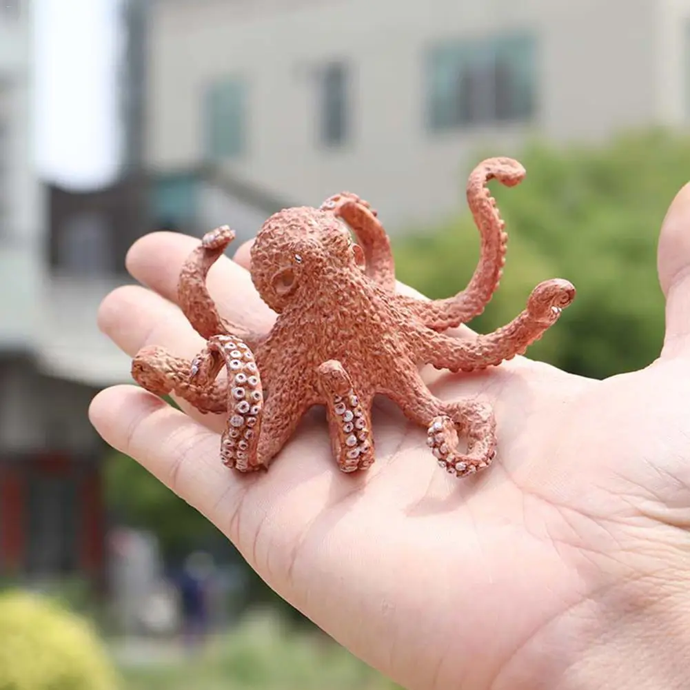 3.7inch Animal Toys Set Plastic Octopus Toy Action Figure PVC Sea Life Decor Simulation Wildlife Model Ocean Party Decorations