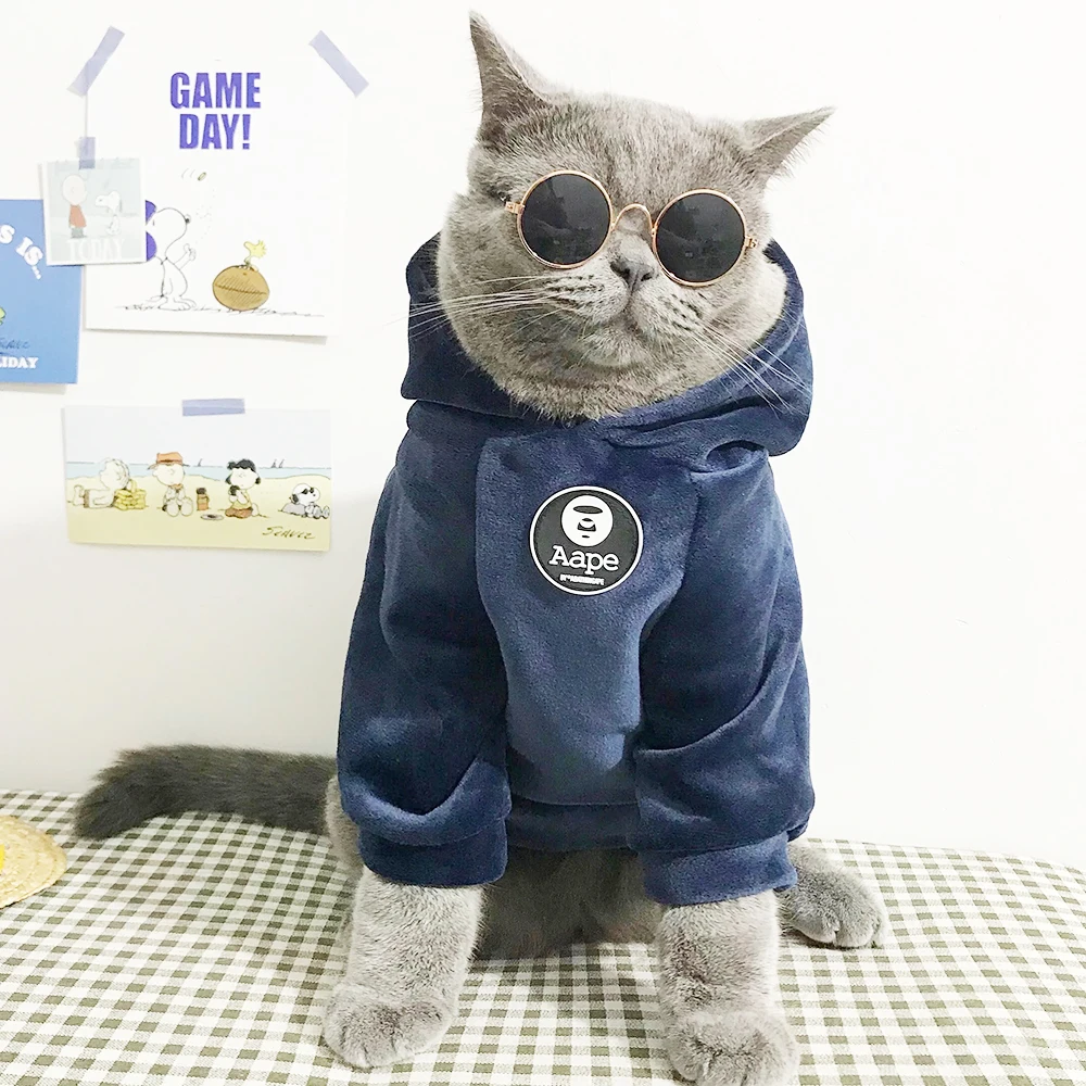 Pet Clothes Dog Cat Winter Warm Hoodies  S-XXL Pet Jacket Coat Puppy Chihuahua Clothing For Small Medium Dogs Cats Pet Outfit