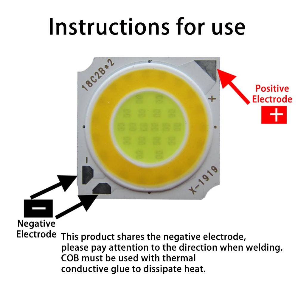 10pcs/Lot 260mA Two Color COB LED Chip 3w 5w 7w 10w Dual Color Light Bead 2011 1917 2820 SMD Downlight Double Color Light Source