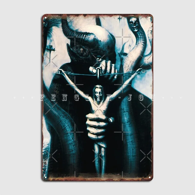 Satanic Artwork That Transforms Spaces: Why This HR Giger-Inspired Metal Sign Is My Ultimate Statement Piece