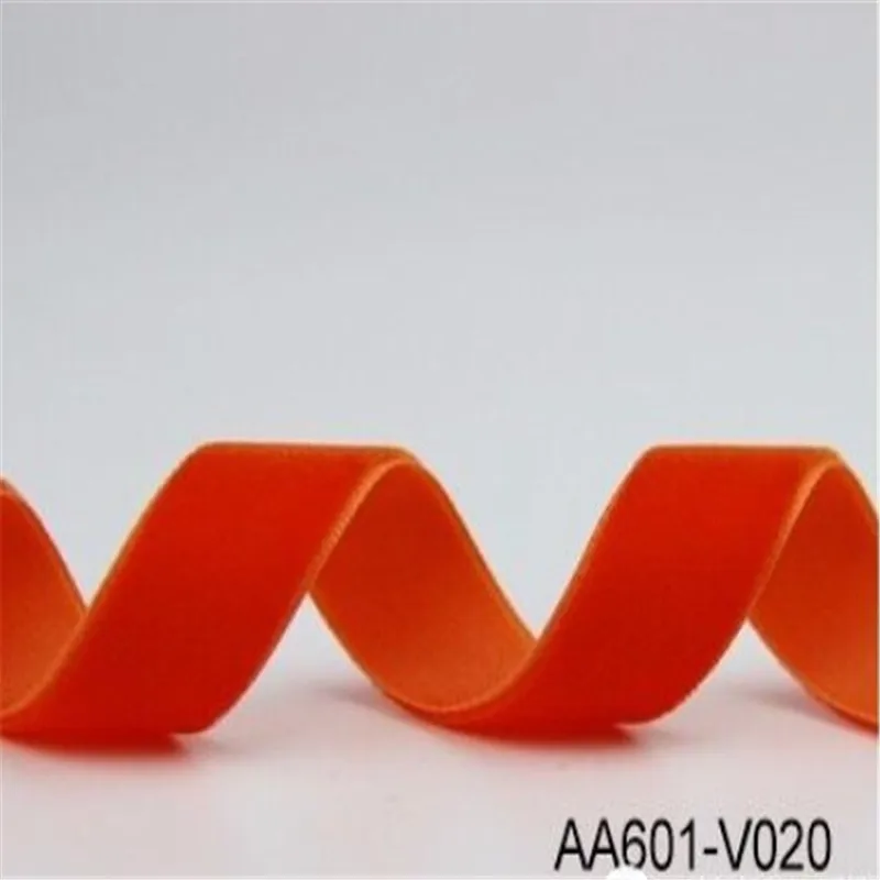 6/10/15/25mm Orange Nylon Single Face Velvet Ribbon For Handmade Gift Bouquet Wrapping Supplies Home Party Decoration Christmas