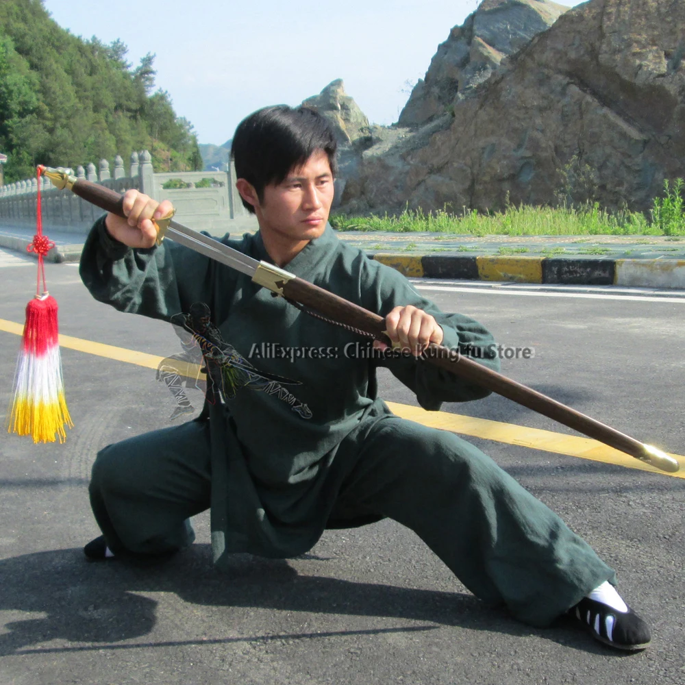 Wudang taoistyczna szata styl Tai chi jednolite sztuki walki Kung fu garnitur mnich Shaolin szata i spodnie niestandardowe usługi 25 kolory