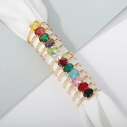 Birthstone anelli per le donne mese pietra Color oro anello in acciaio inossidabile 2024 trend opale coppia gioielli estetici anillos