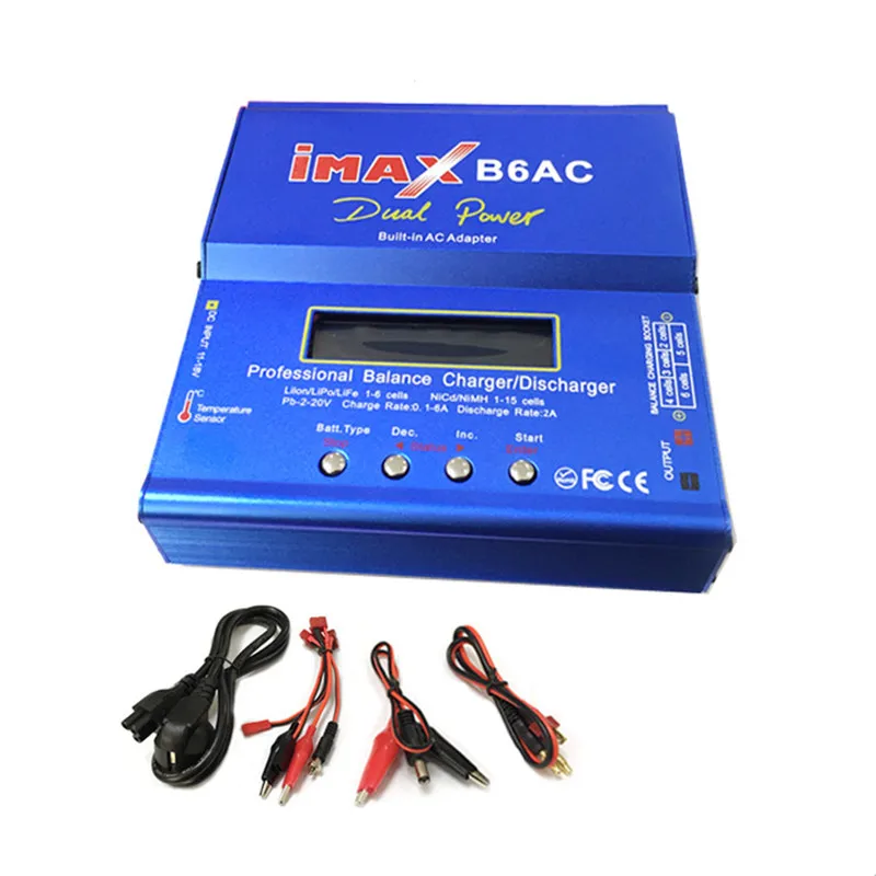 Caricabatterie iMAX B6 AC RC 80W B6AC 6A caricabatterie bilanciamento schermo LCD digitale Li-ion Nimh Nicd PB Lipo scaricatore batteria + adattatore