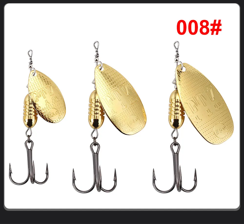 FTK Neuer Metall-Angelköder Spinnerbait 5,8g 6,3g 10,2g 16,9g 18,8g Hochwertige Hartköder mit Dreifachhaken Angelzubehör für Hecht – Detail 15