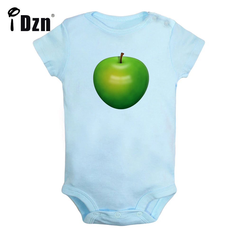 Baby Boys Girls Summer Bodysuit Red Apple Green Apple Printed Clothing Fruit Art Design Rompers Newborn Short Sleeves Jumpsuits