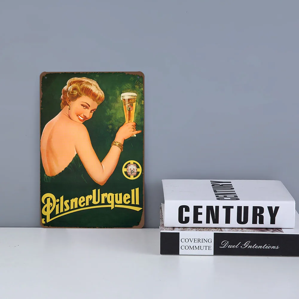 Pilsner Urquell Metal Wall Art Poster belgio Beer Sign Vintage Bar Man Cave Club Tin Painting Decor placca decorazione 20 x30cm
