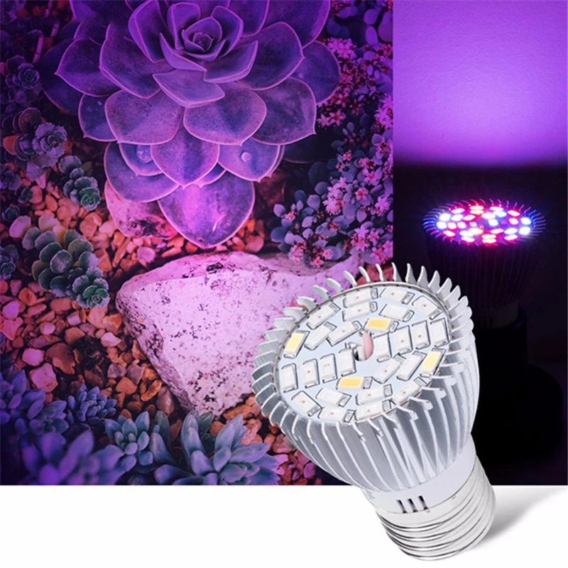 Growlamp Grow Light Full Spectrum 28W E27 LED Flower Seed Plants GrowLamp for Plants Flowers Greenhouse flower seeds growlamp