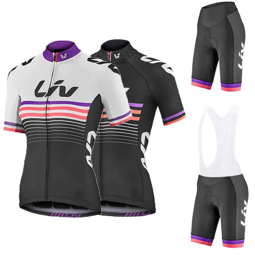 Ropa de ciclismo para mujer, Conjunto de Jersey de ciclismo para mujer, pechera con pantalones cortos, traje de pantalones para bicicleta de montaña, ropa deportiva 2020