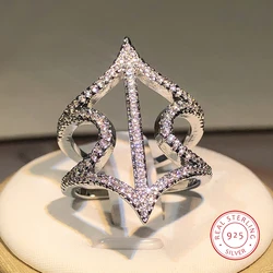 925 Silver Fashion Jewelry Tiny Delicate Pave CZ Cubic Zirconia Womens Girls Bridal Wedding Rings Promotion Birthday Gifts