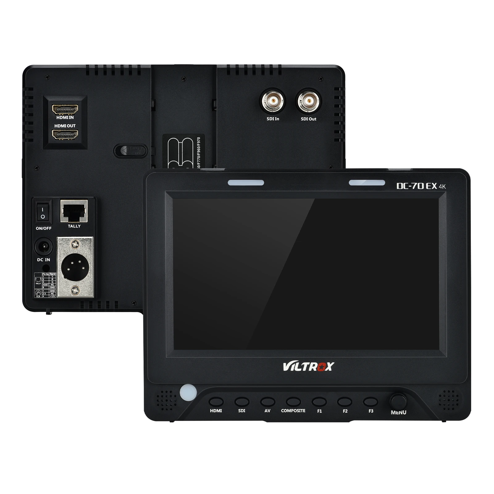 Viltrox DC-70EX 7 Inch 4K HD Camera Video Màn Hình Hiển Thị Trường SDI Đầu Vào AV Đầu Ra Màn Hình LCD 1024X600 Cho Canon Nikon Sony
