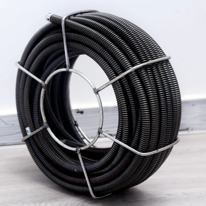 6m Length *16mm Out Diameter Kitchen Toilet Drain Pipe Dredger Brush Cleaning Sewer Dredger Extension Spring With Connector