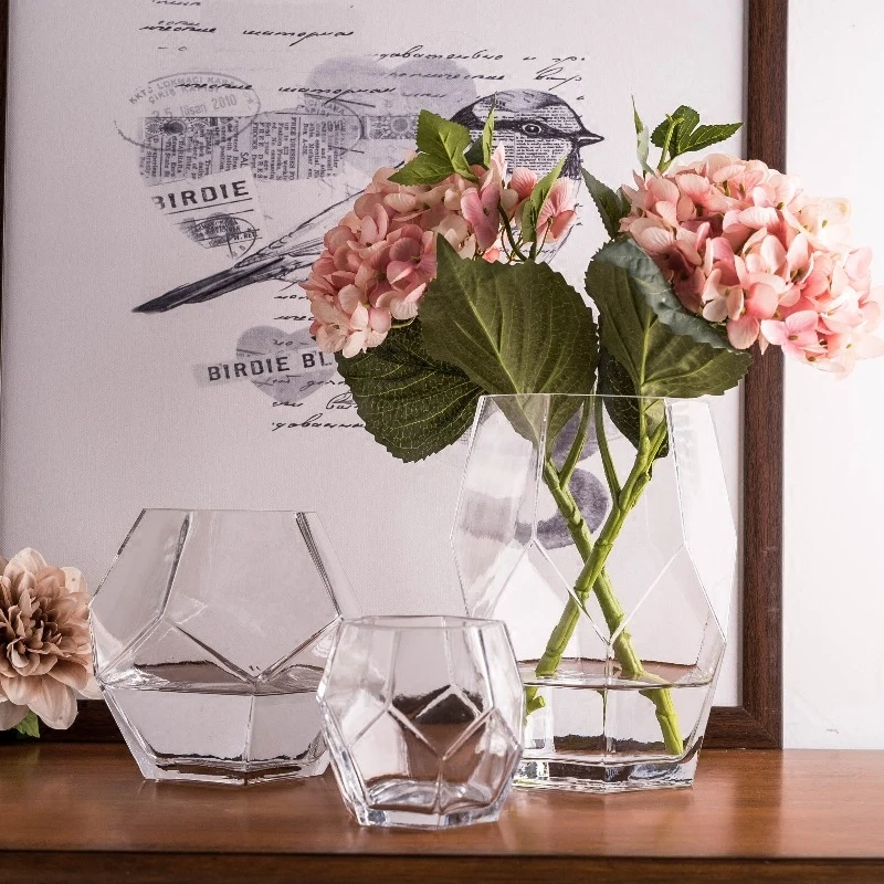 

Vase Flower Transparent Glass Vase For Flowers Room Decoration ваза для цветов Nordic Home Decoration Vases Flower Pots Jarrones