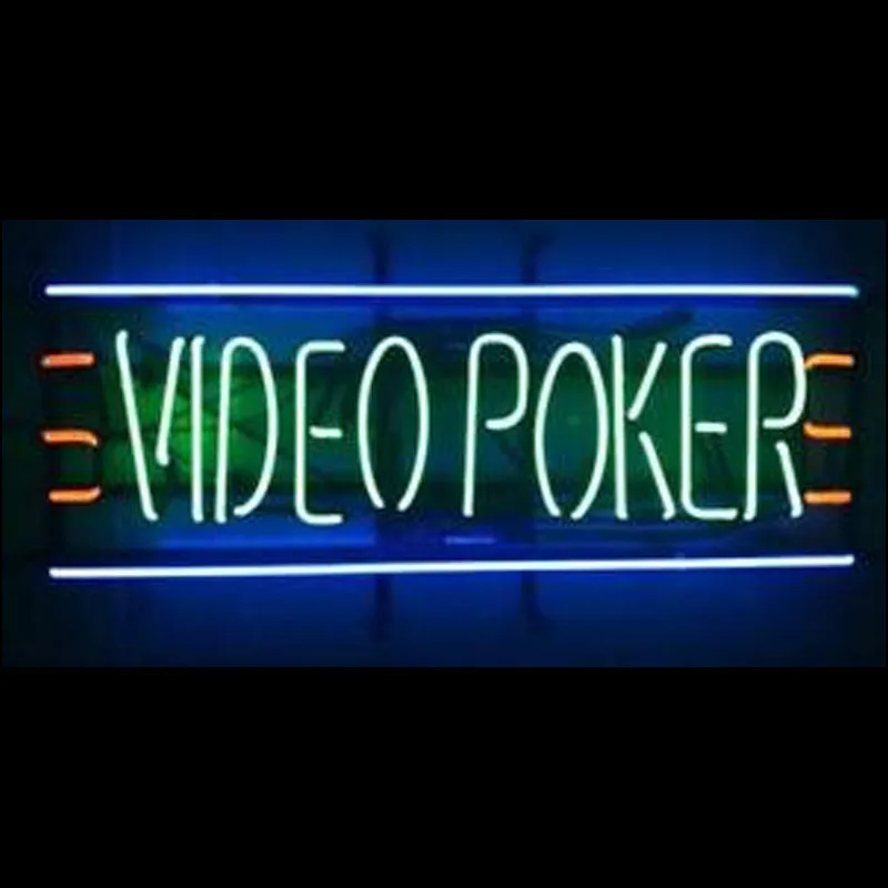 Decorative Light Video Poker Wizard Game Room Neon Light Lamps Accessory Hotel light Enseigne Lumineuse Handmade Real Glass Tube