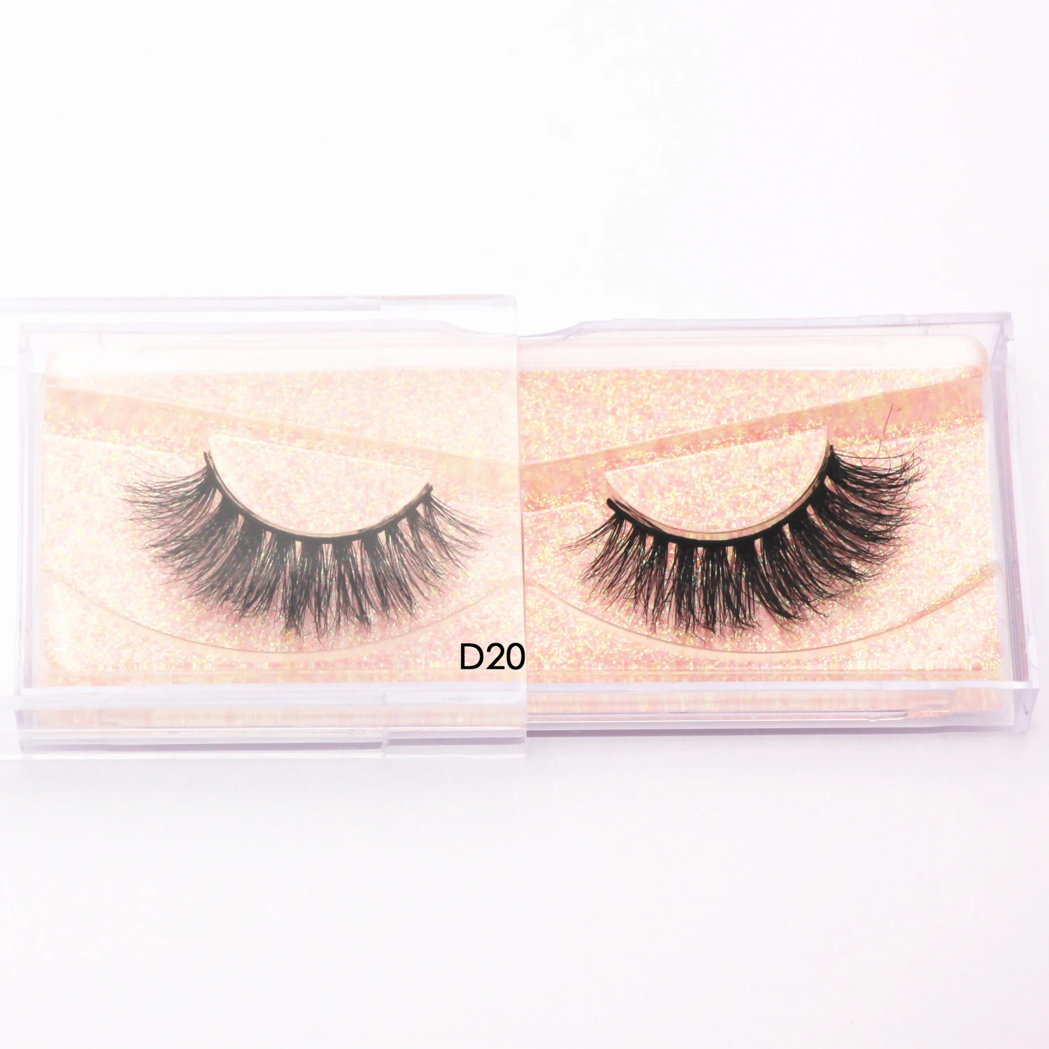 Wispy 3D Mink LashesธรรมชาติยาวFull Strip Lashesขนตาปลอมแบบใช้ซ้ําได้ยาวนานขนตาปลอมD20 แต่งหน้าปลอมMink Lash