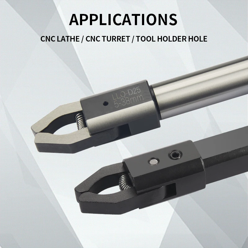 Imagem -02 - Alimentador de Torno Automático Cnc Extrator de Torno de Duas Garras Punho Redondo Punho Quadrado Llq-w16 25 Llq-d20 32 240 mm 538 mm
