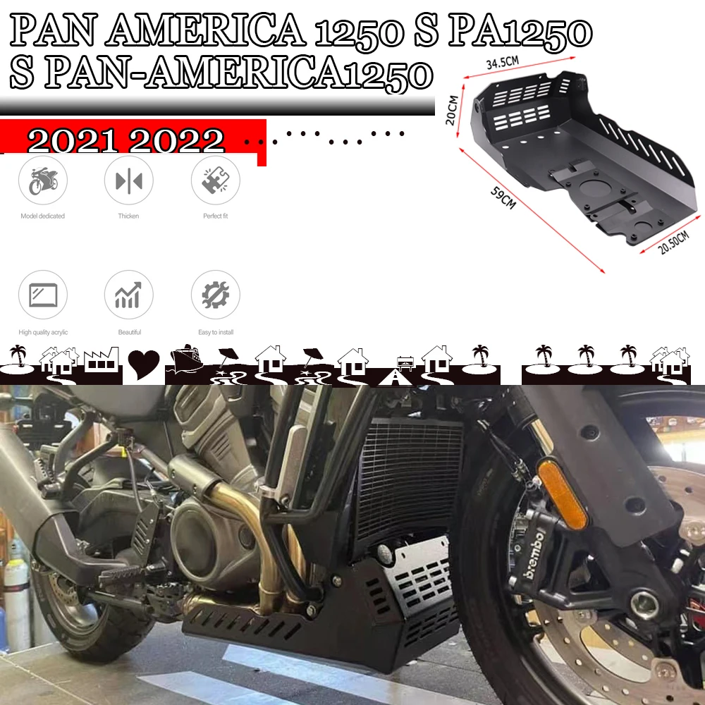 FOR PAN AMERICA 1250 S PA1250 S PAN-AMERICA1250 2021 2022 New Motorcycle Accessories Gut Guard Skid Plate