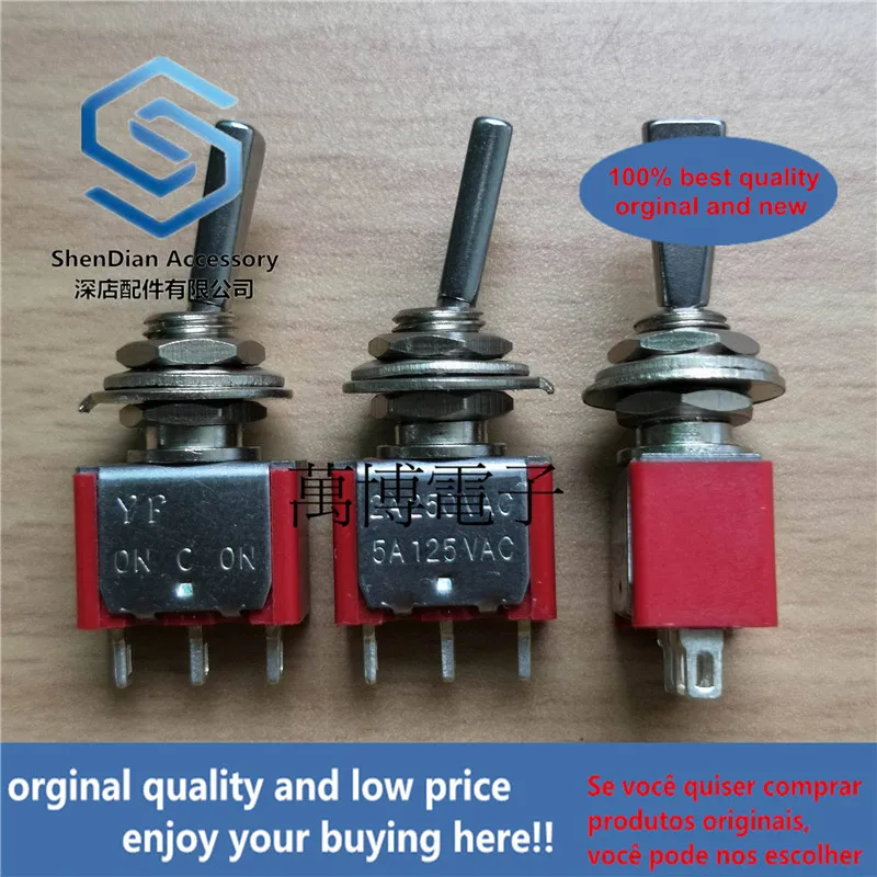 

10pcss only orginal new Red YF (MTS-1 high quality toggle switch 3 feet 2 gears flat handle toggle switch good quality feel