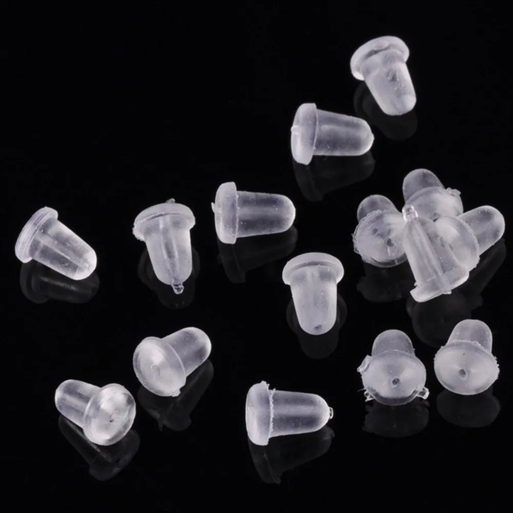 400pcs White Soft Rubber Earring Back Stoppers Plugs Wholesale Lot for DIY Earrring Jewelry Making Design Findings Accessories