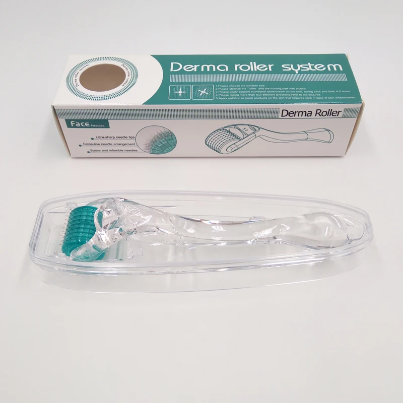 192 Lăn kim thực tế Dermaroller Chăm sóc da mặt Derma Roller cho râu mọc ở da đầu và trị sẹo mụn MTS Microneedling Mesotherapy