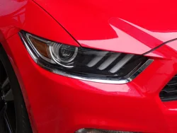 A set front headlight Frame Cover head light brow black trim decoration bezel surround For Ford Mustang 2015-2017