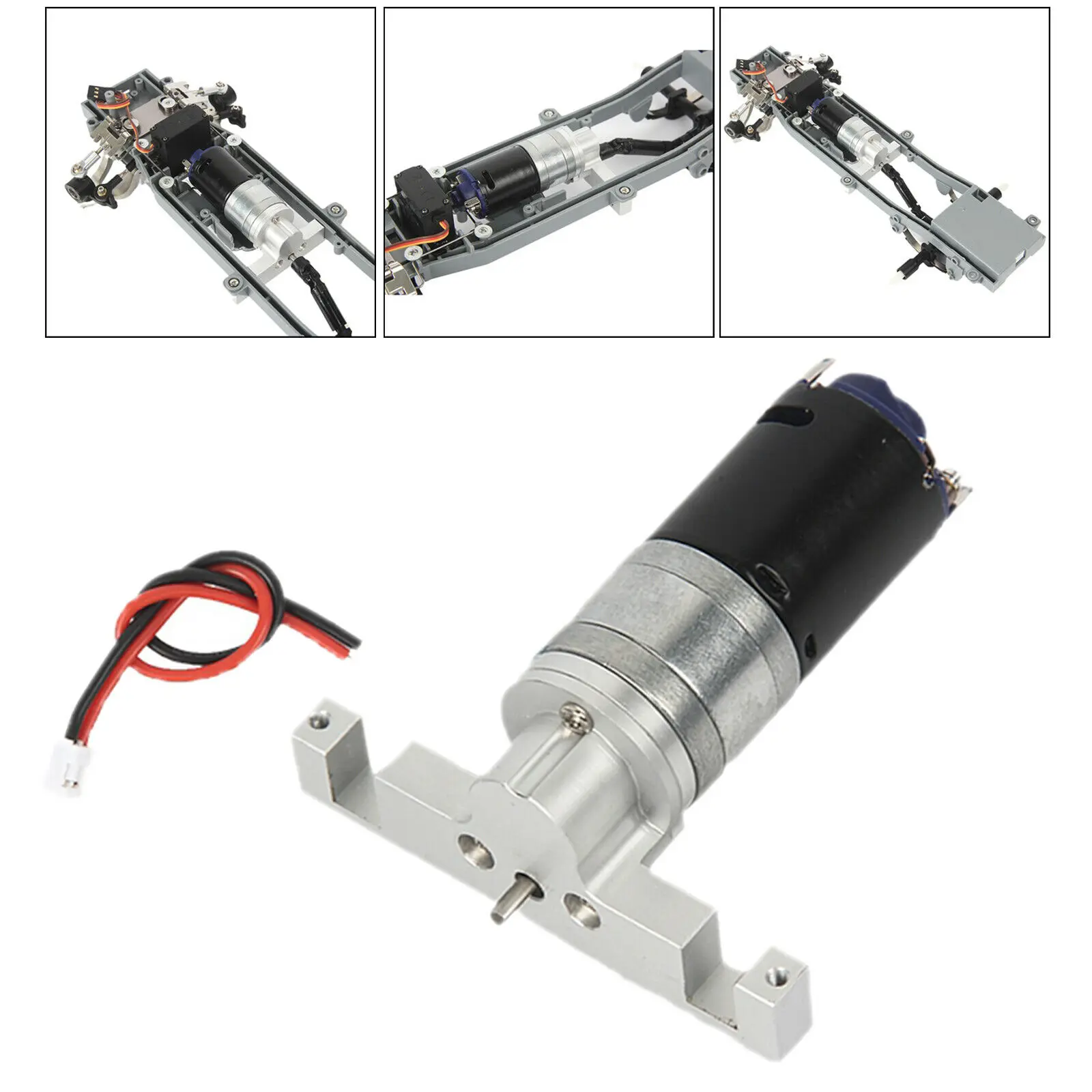 1/10 Lightweight Metal Transmission Super Torque RC Car Gear Motor With Wire Replacement Parts For WPL D12 Crawler DIY