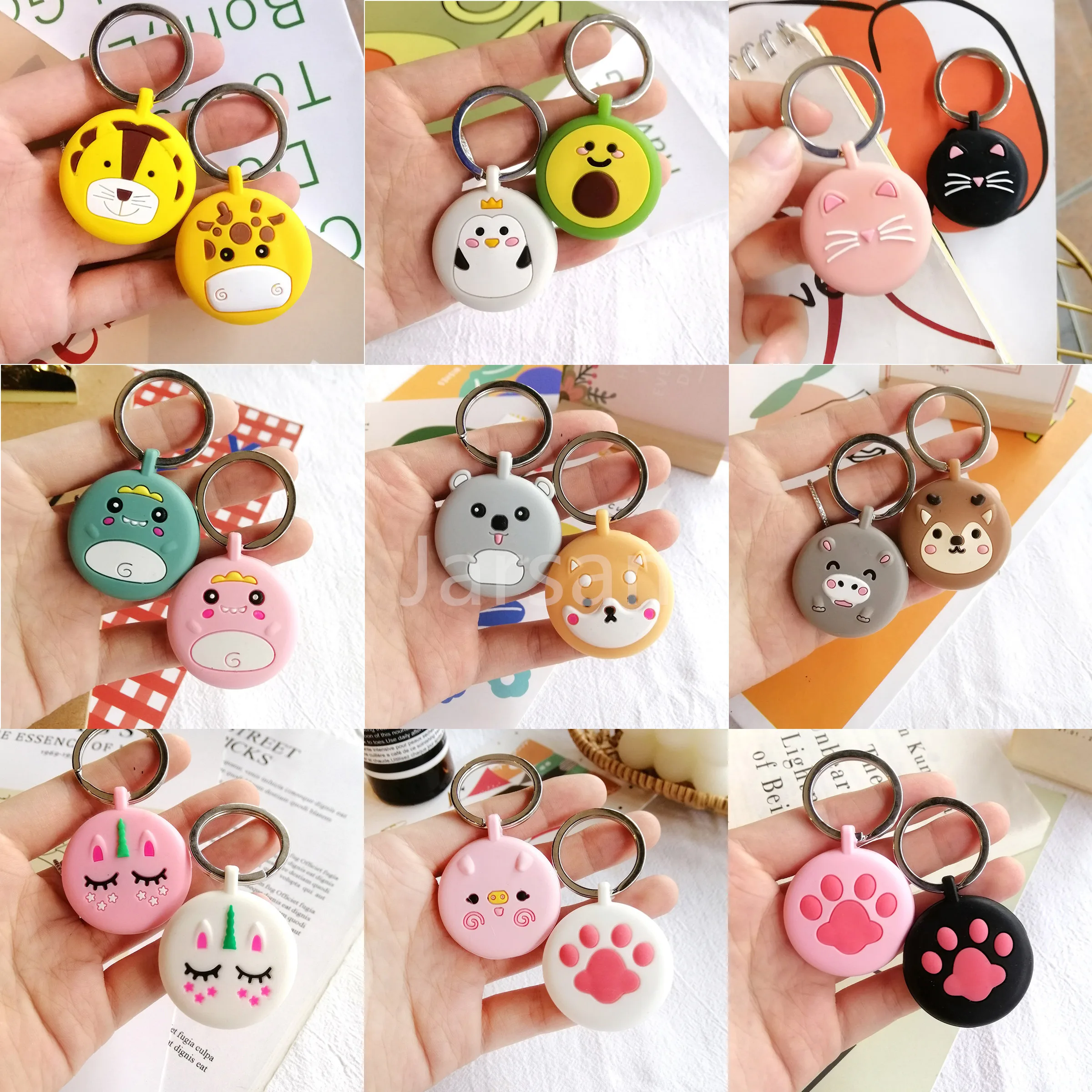 cute case For Airtag Case Silicone Protective Sleeve Cover Keychain for Airtags-tracker Silicone Case For Airtags Accessories