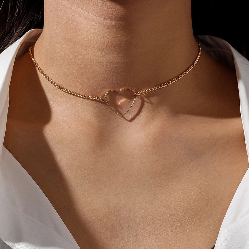Aihua Mode schöne Mädchen Schlüsselbein Kette Liebe Herzen Halsketten & Anhänger für Frauen prägnante ol Halsketten Geburtstags geschenke – Detail 10
