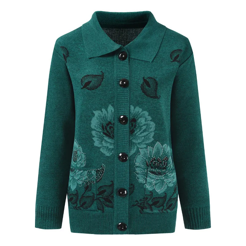 UHYTGF-suéter de punto para mujer, cárdigan de manga larga, informal, holgado, talla grande 4XL, para otoño e invierno, me684