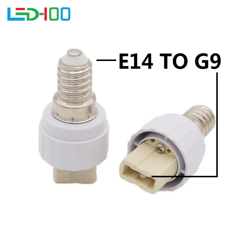 

NEW E14 to G9 Lamp Holder Converter Socket 100% Fireproof PC Bulb Base Conversion Adapter for G9 Led Light