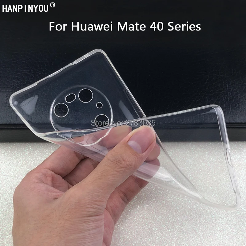 For Huawei Mate 40 Pro Plus Mate40 Slim Crystal Clear Transparent Soft TPU Back Case Protection Skin Camera Protect Cover