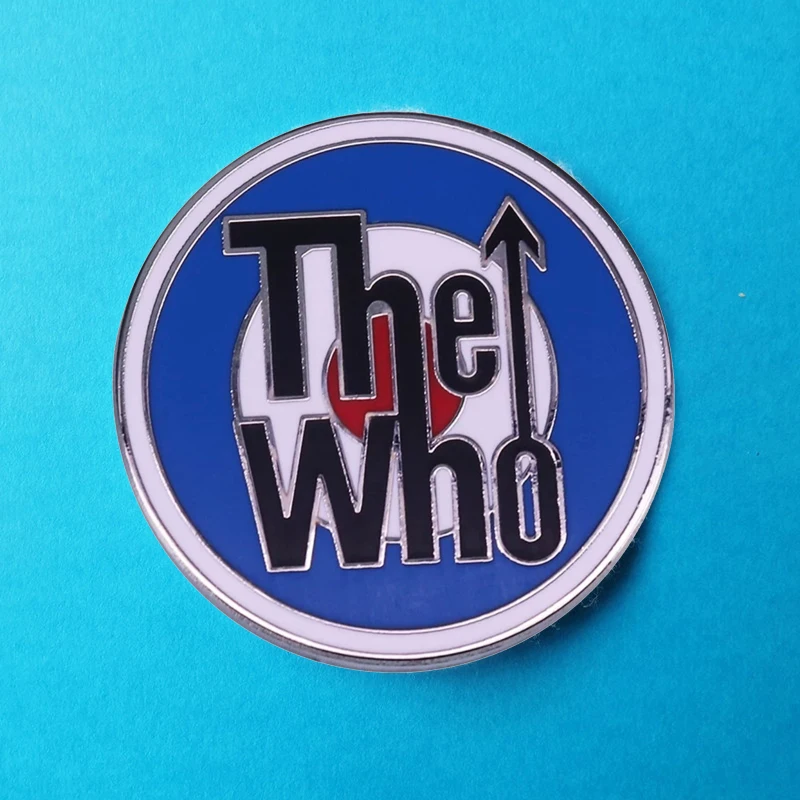 YAOJIE The Who Rock Band Music Round Enamel Brooch Pin Backpack Hat Bag Collar Lapel Pins Badges Fashion Jewelry Accessories