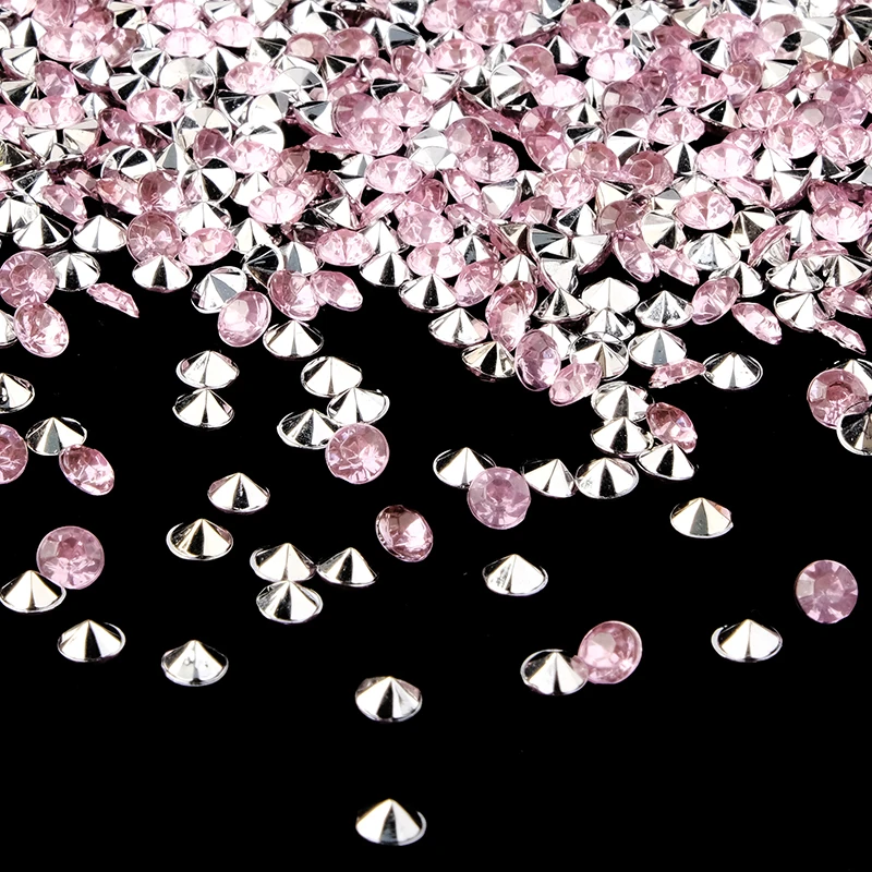 10000 pcs / lot 24 Colors  in stock 4.5mm 1/3 Carat Acrylic Crystal Diamond Table ScatterConfetti Wedding Party Decoration