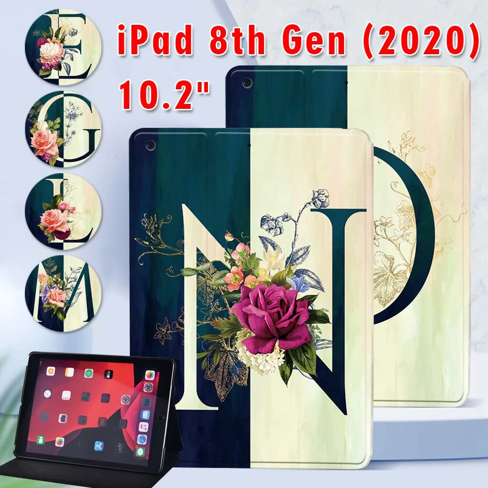 

Tablets Case for Apple IPad 2020 8th Gen 10.2 Inch PU Leather Stand Cover Case + Free Stylus