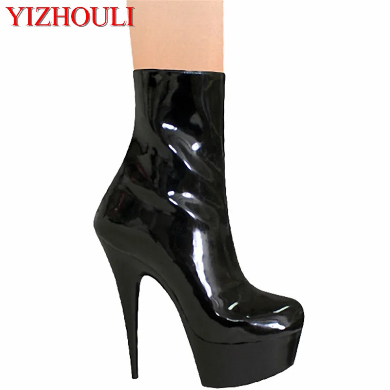 

Classics Black 15cm Platforms Boots High Heel Shoes, Pole Dance / Model Shoes, 6 Inch Ankle Boots, Sexy